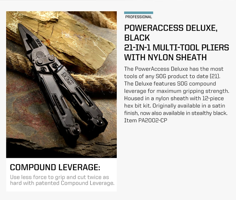 SOG POWER ACCESS DELUXE BLACK