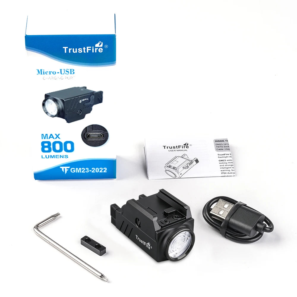 TRUSTFIRE GM23 RECHARGEABLE 800 LUMENS TACTICAL FLASHLIGHT