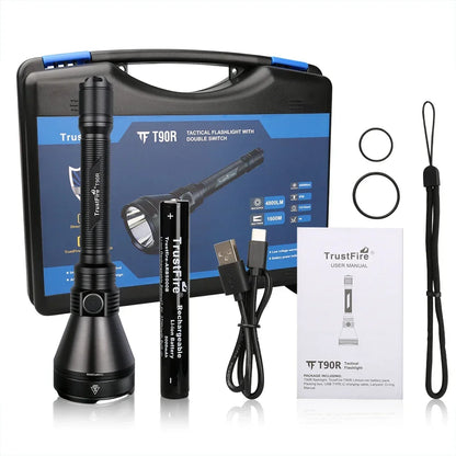TORCIA T390 A LED KIT HUNTING LMNS SBT-90 4800 LM RICARICABILE AD ALTA POTENZA