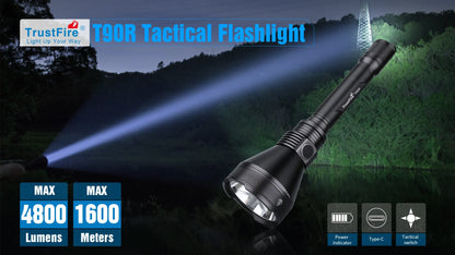 TORCIA T390 A LED KIT HUNTING LMNS SBT-90 4800 LM RICARICABILE AD ALTA POTENZA