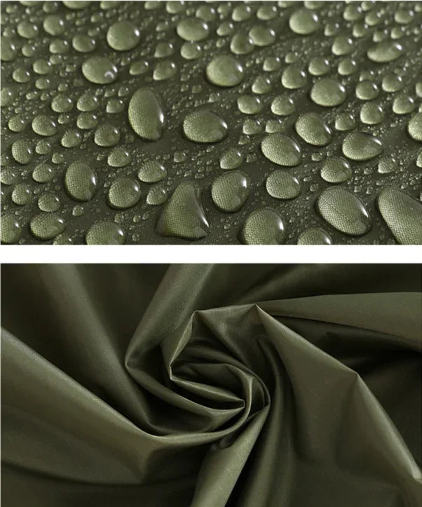 MILITARY GREEN HOODED RAIN PONCHO