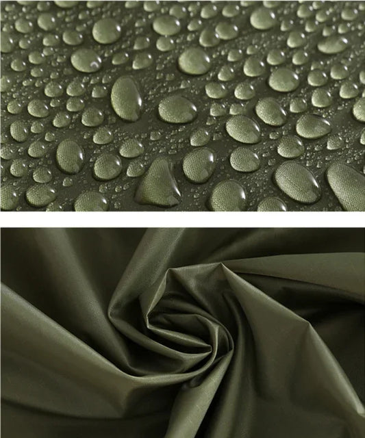 MILITARY GREEN HOODED RAIN PONCHO