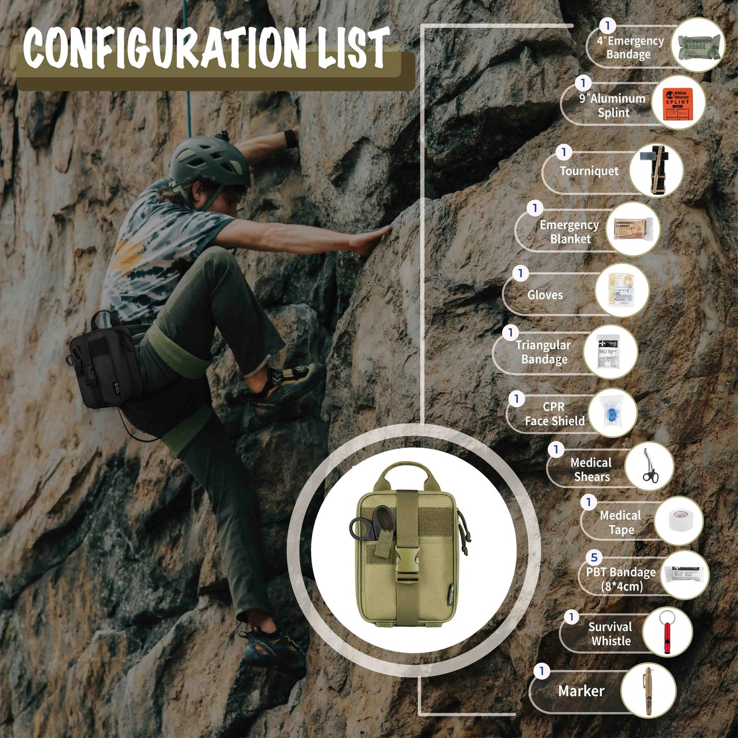 FIRST AID SURVIVAL KIT 20 PIECES