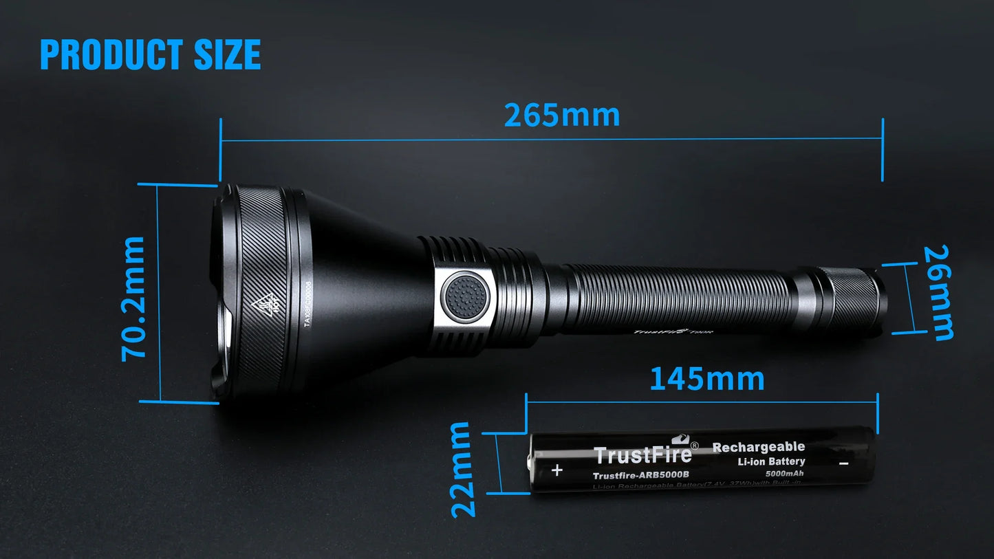 TORCIA T390 A LED KIT HUNTING LMNS SBT-90 4800 LM RICARICABILE AD ALTA POTENZA