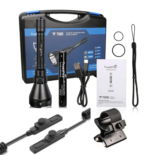 TORCIA T390 A LED KIT HUNTING LMNS SBT-90 4800 LM RICARICABILE AD ALTA POTENZA