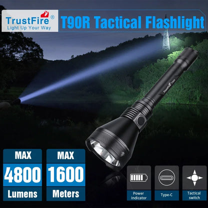 TORCIA T390 A LED KIT HUNTING LMNS SBT-90 4800 LM RICARICABILE AD ALTA POTENZA