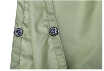 MILITARY GREEN HOODED RAIN PONCHO